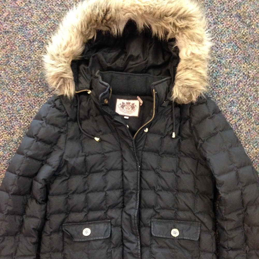 Juicy Couture Faux Fur Puffer Jacket