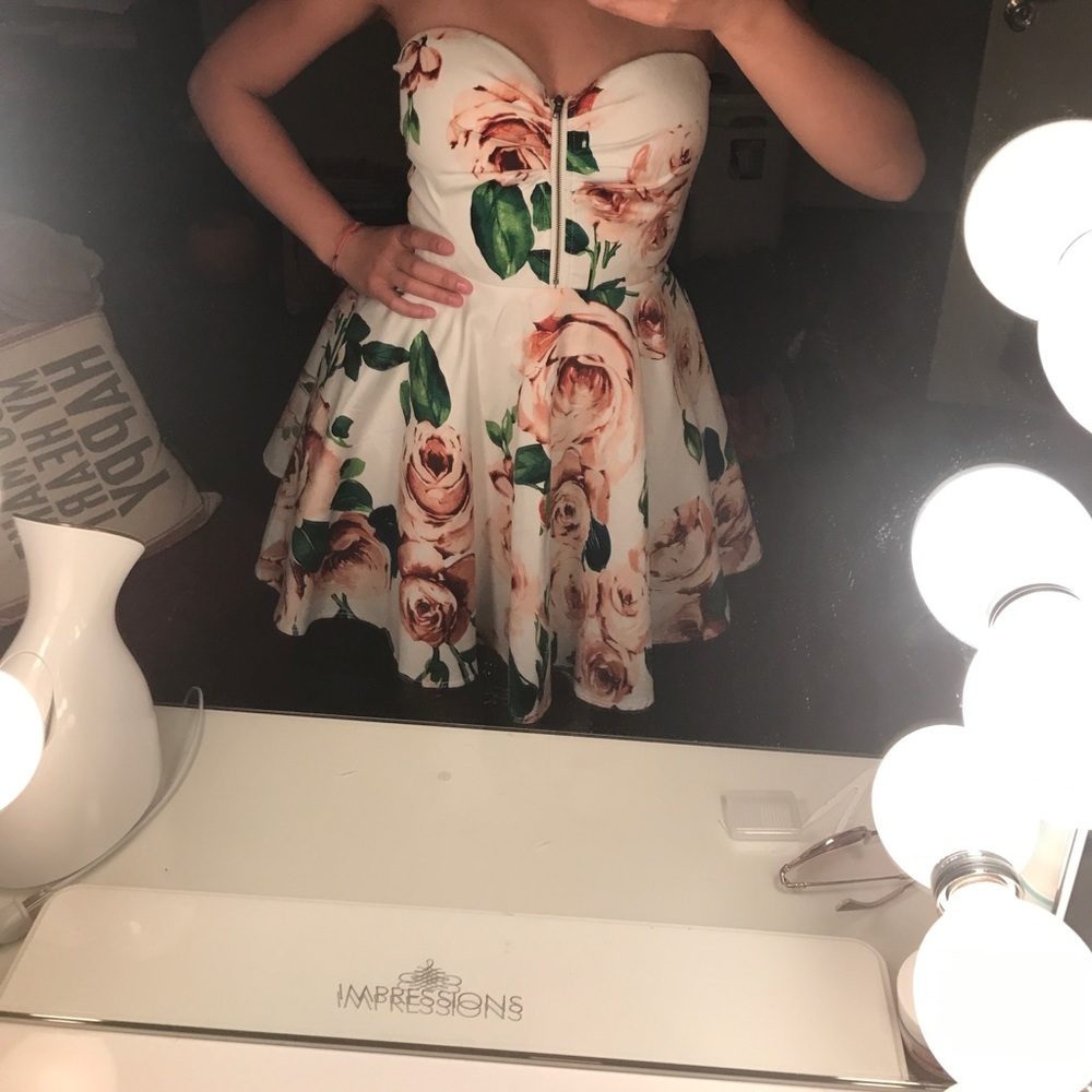 Flower designed dress