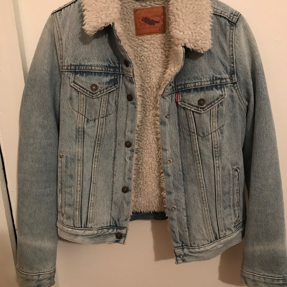 Levi’s denim Sherpa trucker jacket