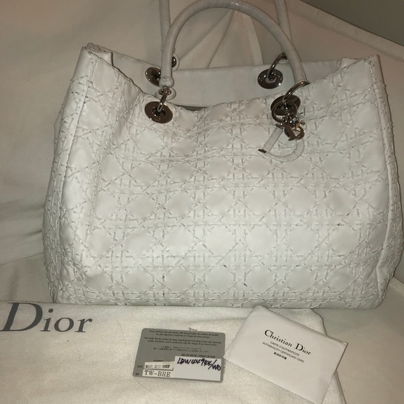 Christian Dior Large Ivory Lady Dior - Picture 3 of 7