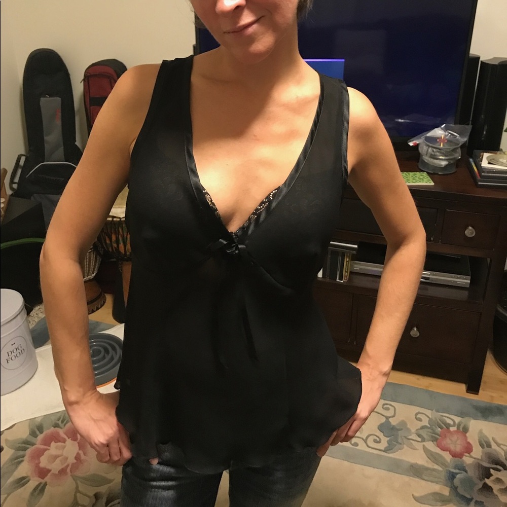 Black sheer top