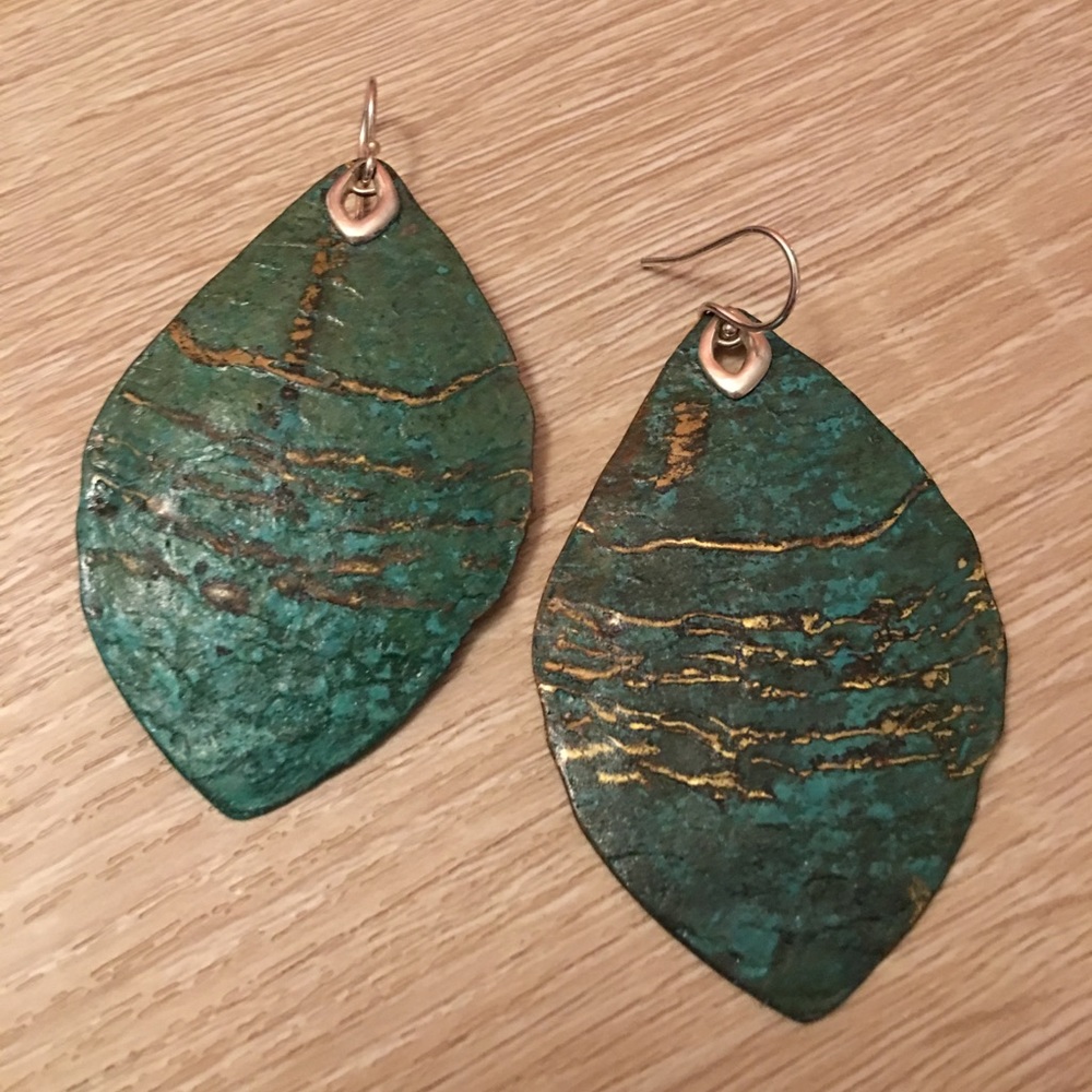 Silpada .925 sterling silver and brass earrings