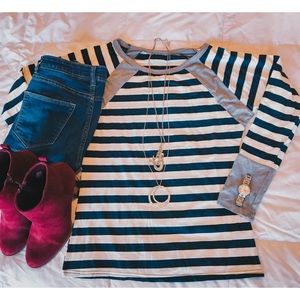 🔵⚪️COLOR-BLOCK SUPER SOFT LONG SLEEVE⚪️🔵