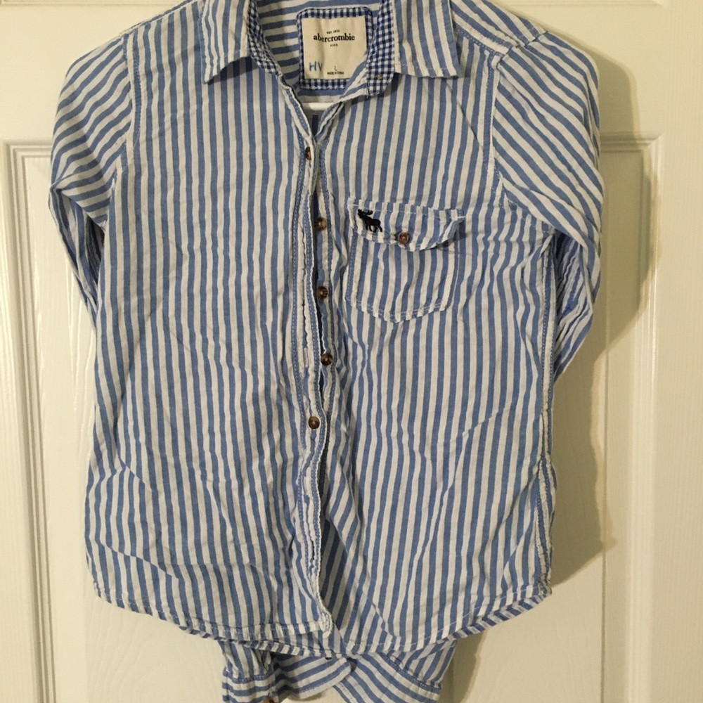 Abercrombie Button Down Striped Shirt