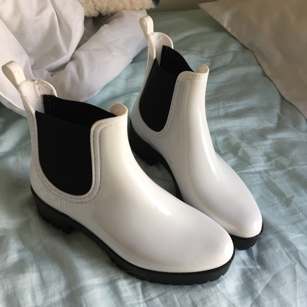 Jeffrey Campbell white boots
