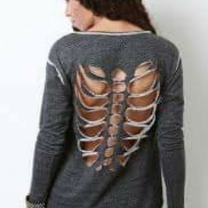 Custom ripped sweater