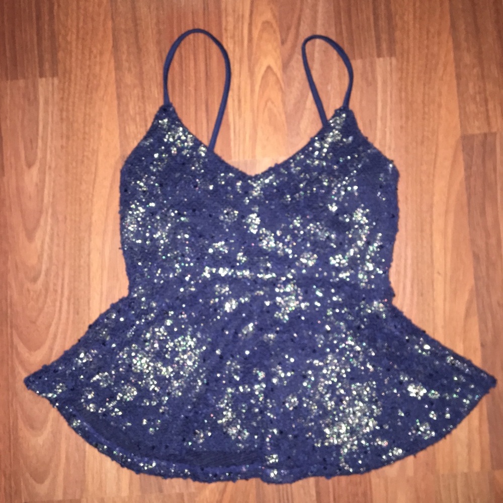 Peplum Sparkly Top