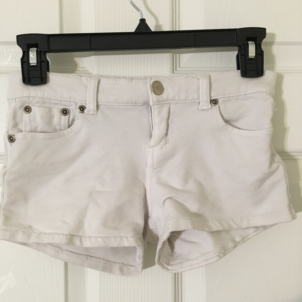 Tractor White Jegging Shorts