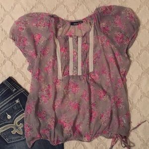 a.n.a floral blouse