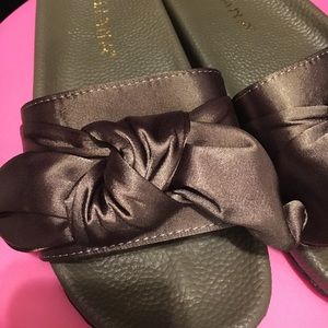 Green Bow Slides (Fenty Puma Inspired)
