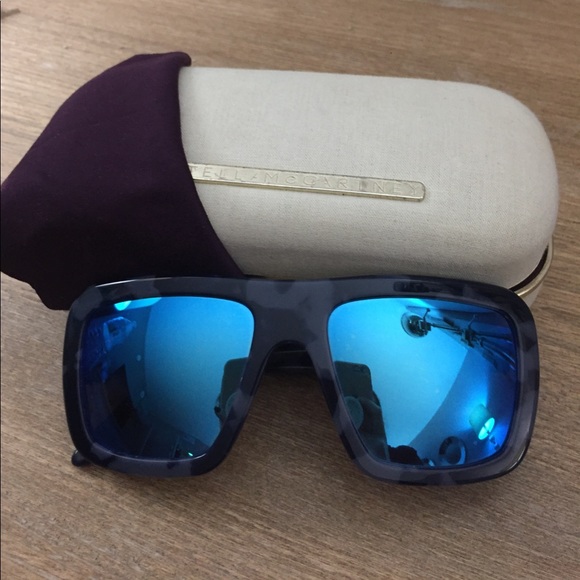 Stella McCartney Blue Metallic Sunglasses