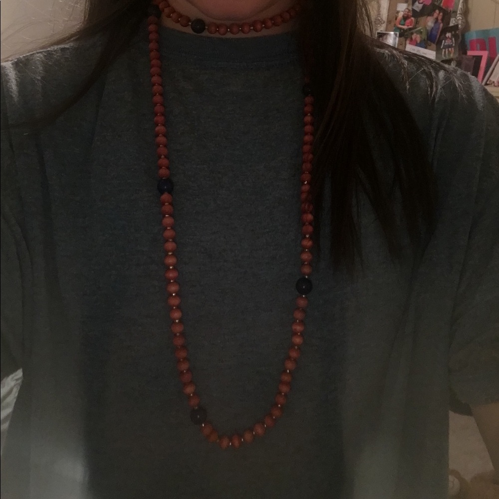 Blue and Orange Necklace