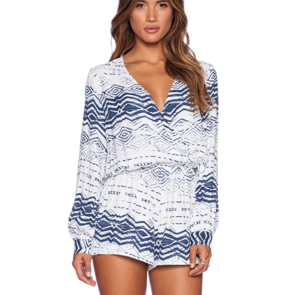Blue Life Boho Romper in Nautical Print - Picture 1 of 5