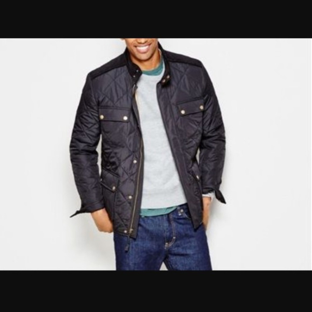 J-Crew Black Quilted Greyson Jacket