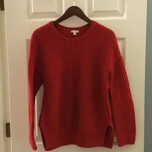 Red crew neck sweater