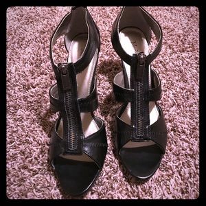 Madeline Stewart zipper front high heels