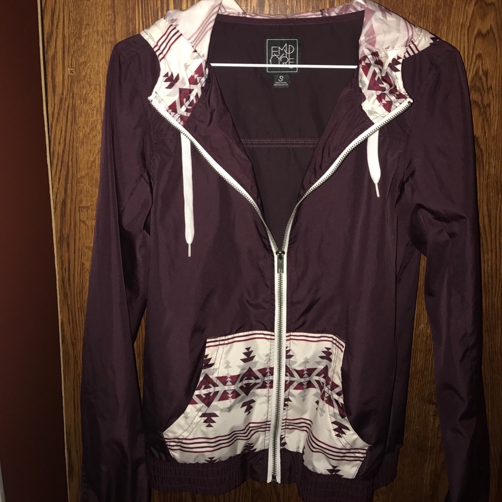 Maroon windbreaker
