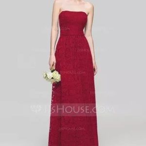 JJs house bridesmaid lace strapless dress size 8