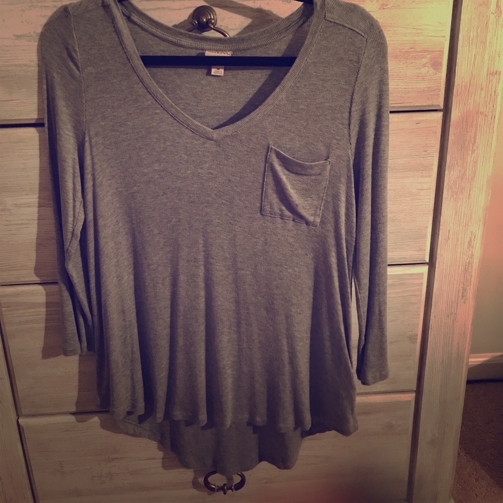 gray waffle tee