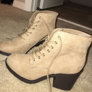 Tan booties