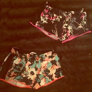 Two pairs of women's fabletics shorts