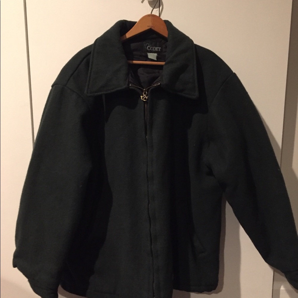 Vintage Men’s L Green Codet Wool Winter Coat