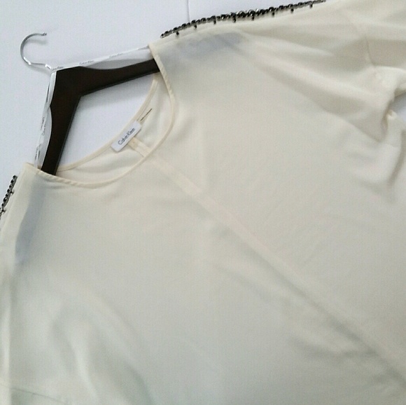 Calvin Klein Off White Blouse - Picture 2 of 5
