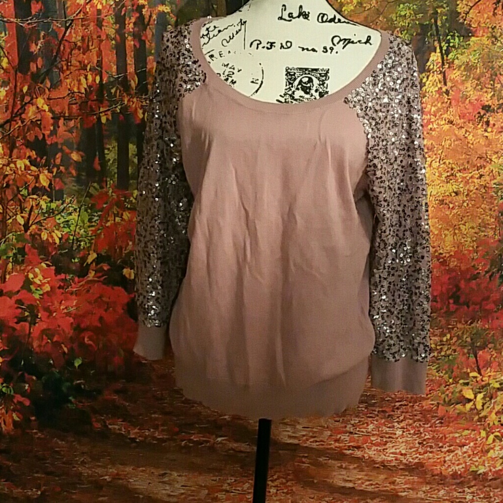Woman sequins sweater nwot size xl