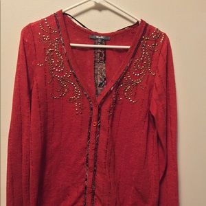 Miss Me Cardigan- Burnt Orange size small