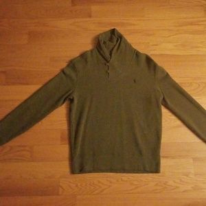 Olive Polo Ralph Lauren Shawl Collar Sweater Sz M