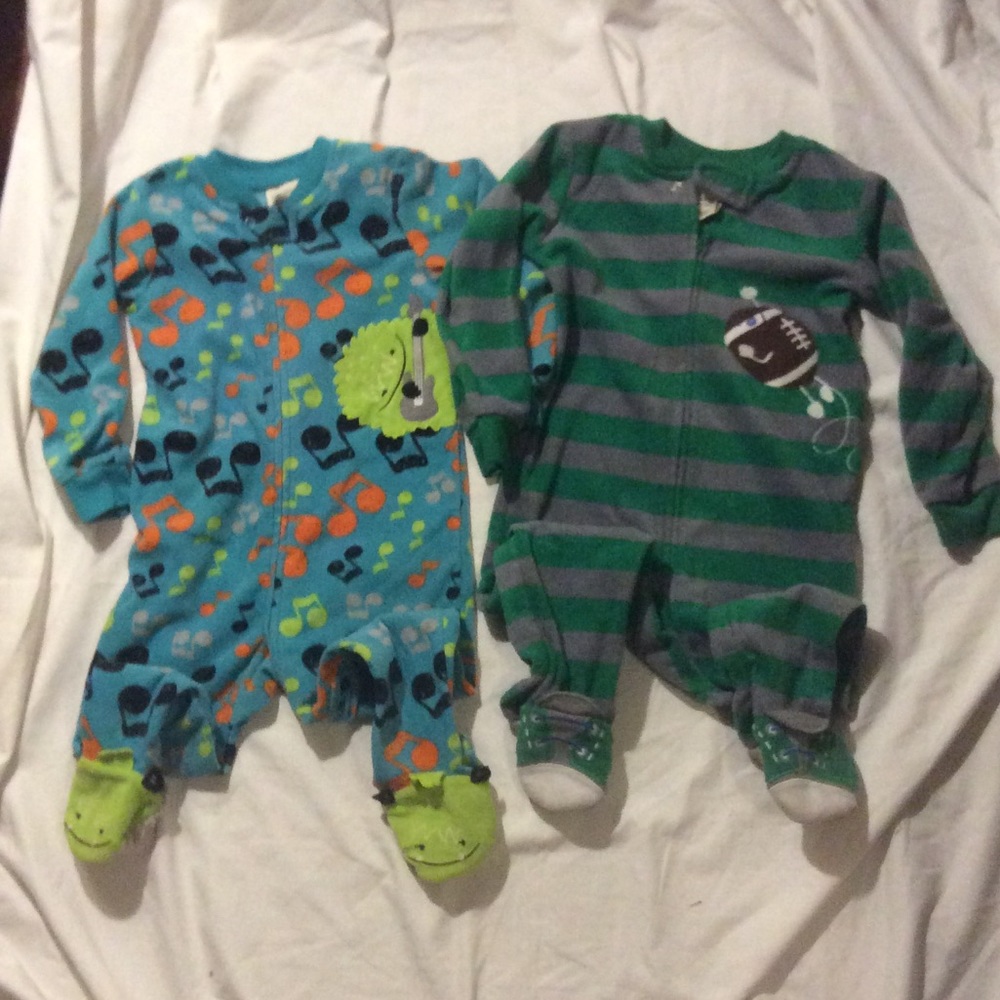 2 one piece Fleece pajamas