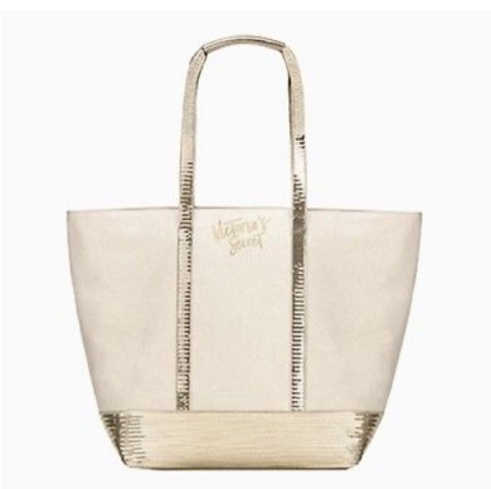 Ivory sequin shimmer tote