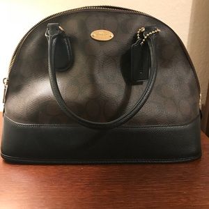 Dark brown Coach purse