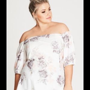 City Chic Whimsy off the shoulder top