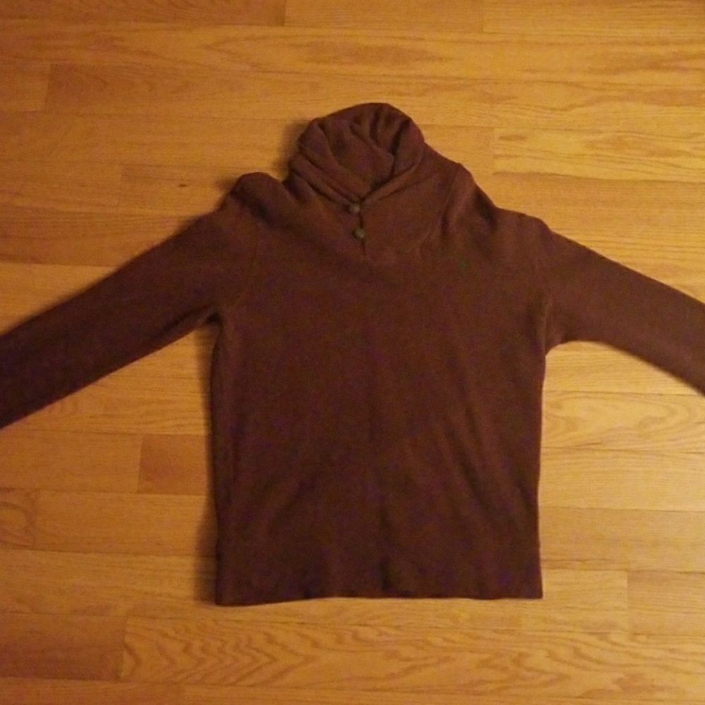 Maroon Polo Ralph Lauren Shawl Collar Sweater Sz M