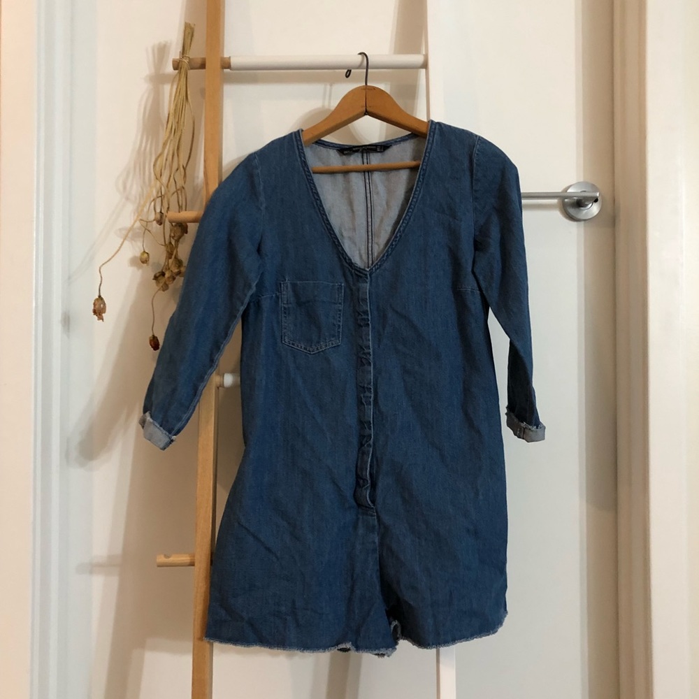 Zara Denim Romper size S