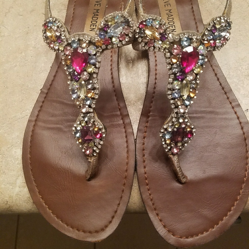 Steve Madden jeweled sandals