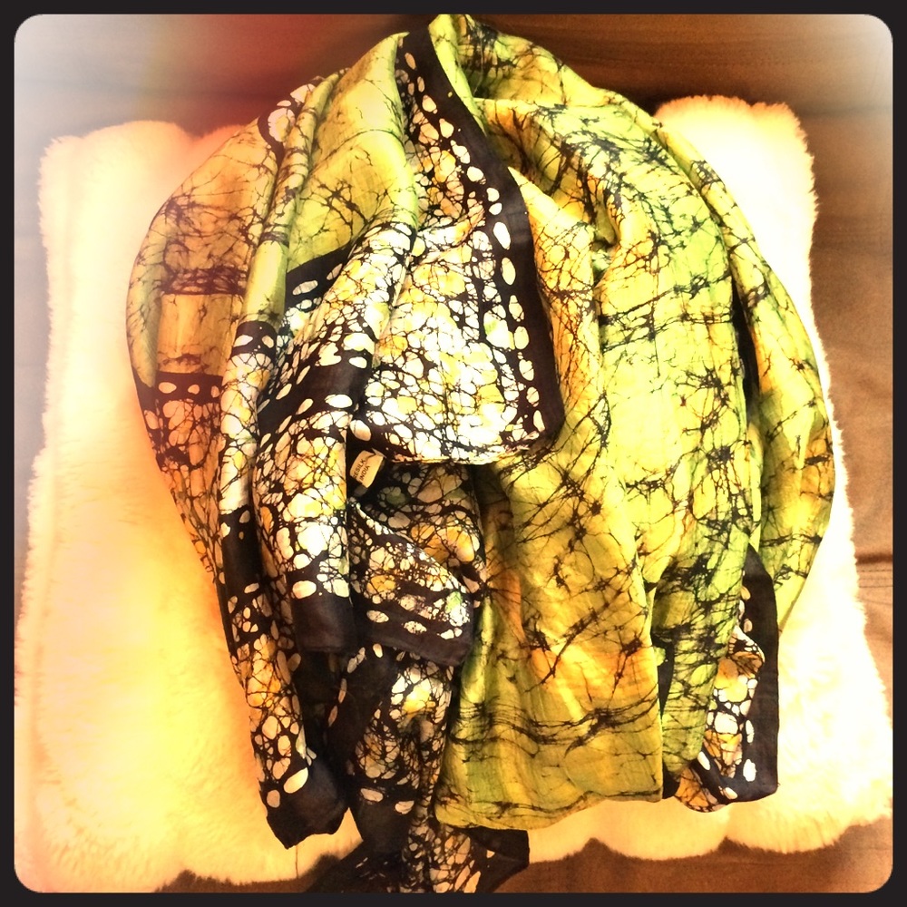 Beautiful hand died silk wrap from India