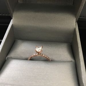 Rose gold engagement ring