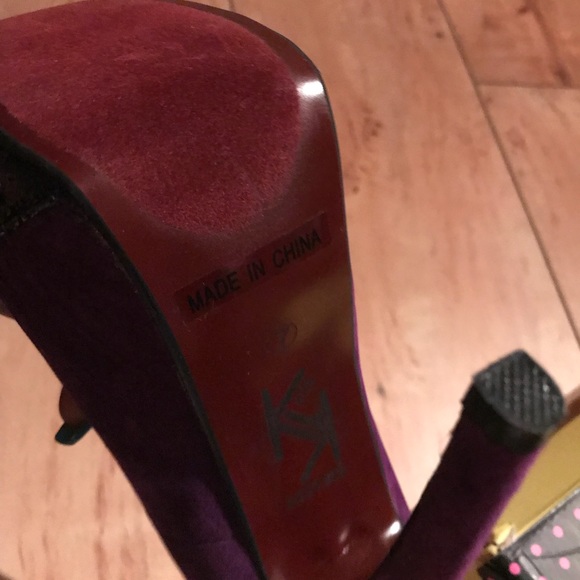 Purple studded heels - Picture 6 of 7