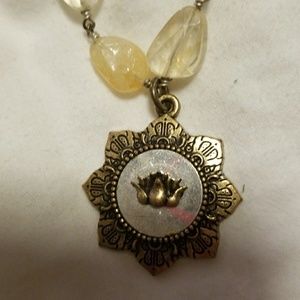 Lucky Brand lotus flower necklace