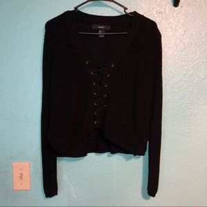 Forever 21 lace up sweater
