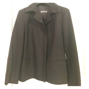 JilSander stretch wool double breasted suit blazer