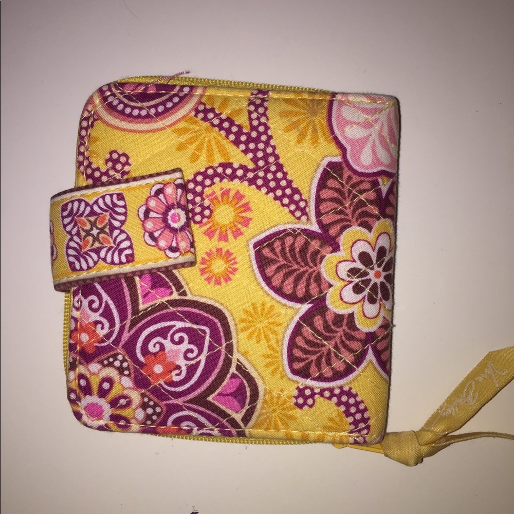 Vera Bradley Wallet Yellow and Pink