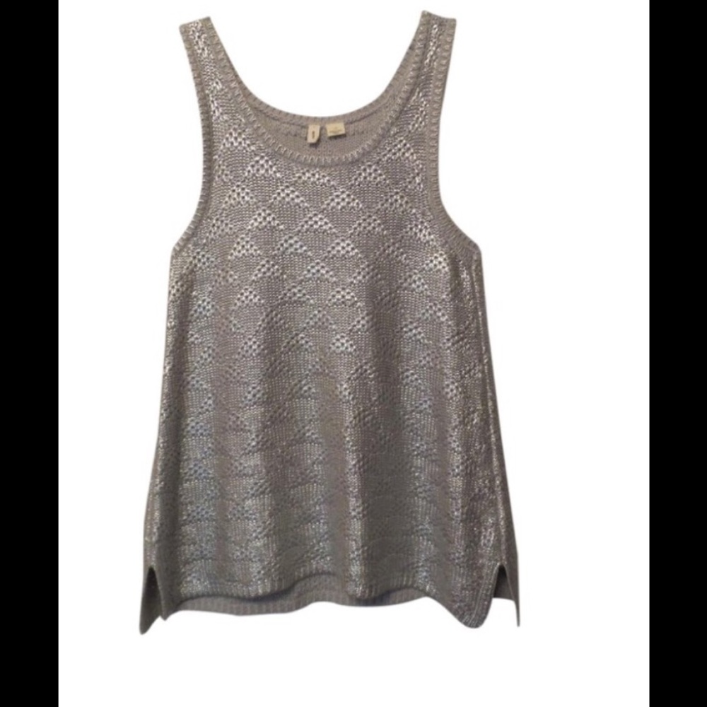 Silver sleeveless sweater by Moth