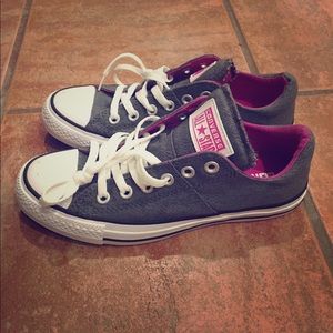 NWOT Gray and Pink Converse
