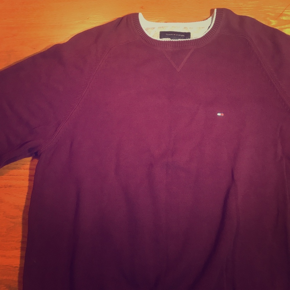 Tommy Hilfiger Maroon Sweater - L