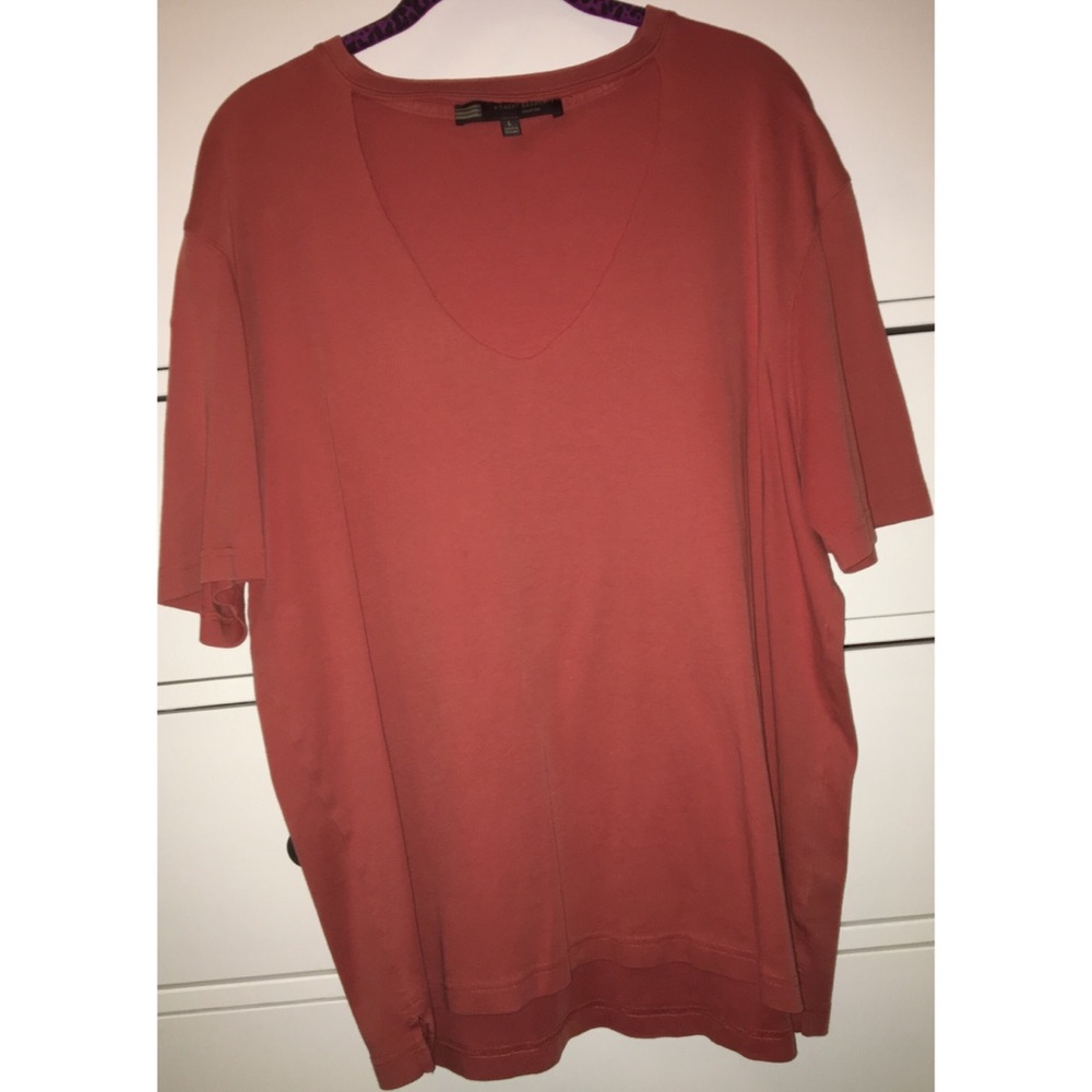 vintage burnt orange choke shirt