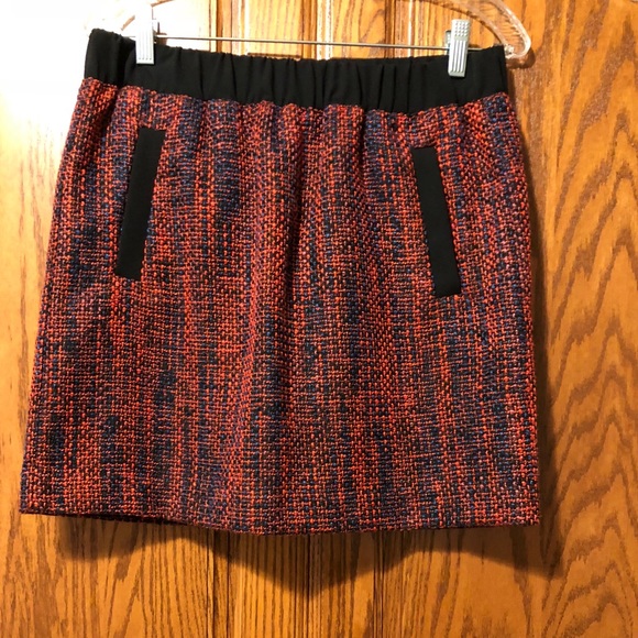 LOFT Dresses & Skirts - Red, Blue and Black Loft Woven Mini Skirt