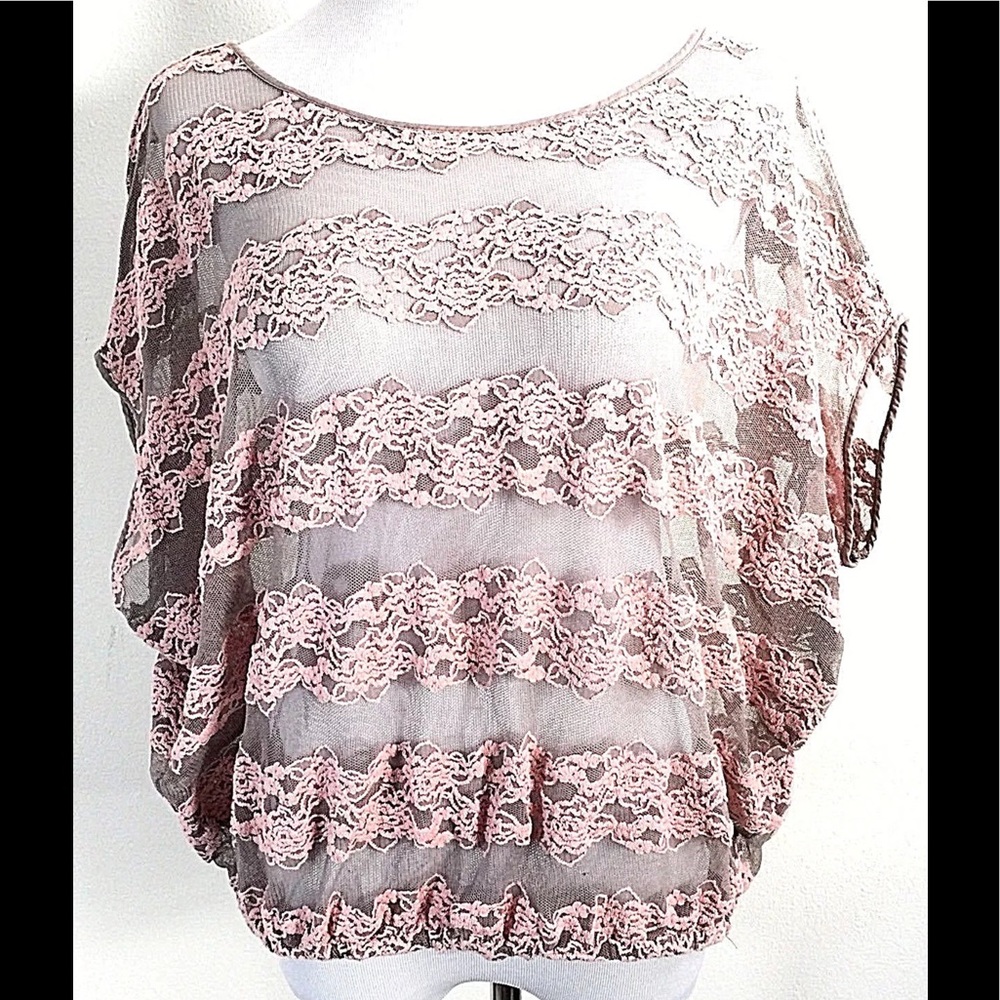 Free People County Fair Banded Bottom Lace Top - Picture 3 of 8